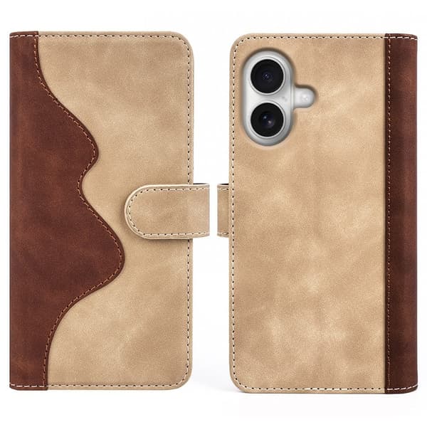 Tofarget lærdeksel for iPhone 17 - Gul