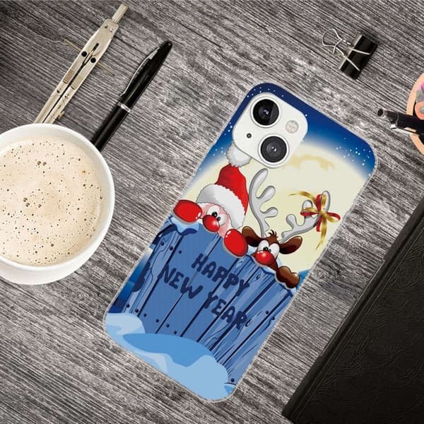 Julfodral till iPhone 14 Plus - Hemlig Tomte Och Ren