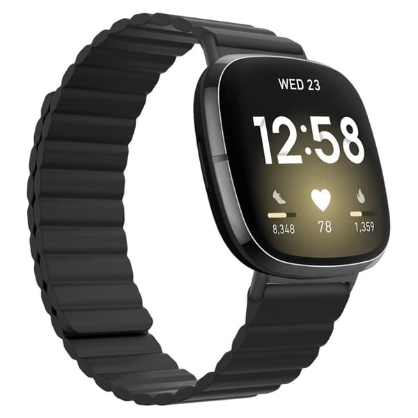 Fitbit Sense / Versa 3 klokkerem i silikon - Svart