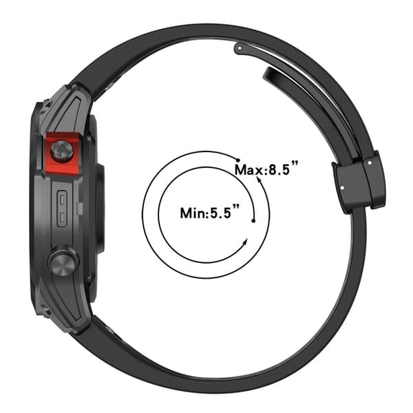 20 mm silikonrem med flere hull og spenne til Garmin Watch - Lilla
