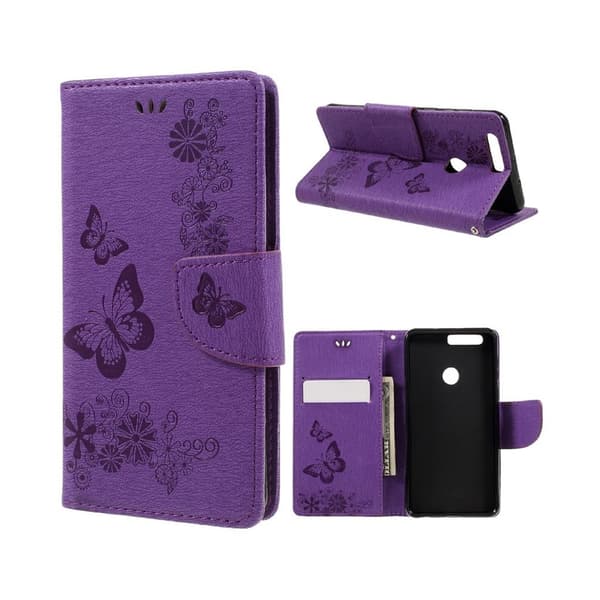 Huawei Honor 8 holdbart silicone-etui - Lilla