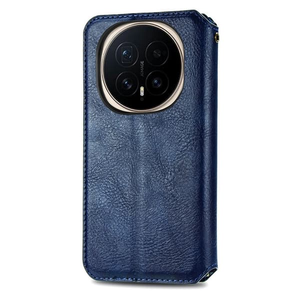 Läder Honor Magic8 fodral med romb-design - Blå