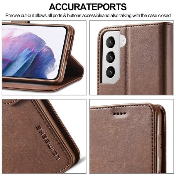 LC.Imeeke Samsung Galaxy S21 Plus Flippetui - Kaffe