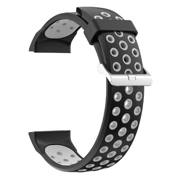 Dobbeltfarvet silikoneurrem til Huawei Watch GT Cyber - Sort / Grå