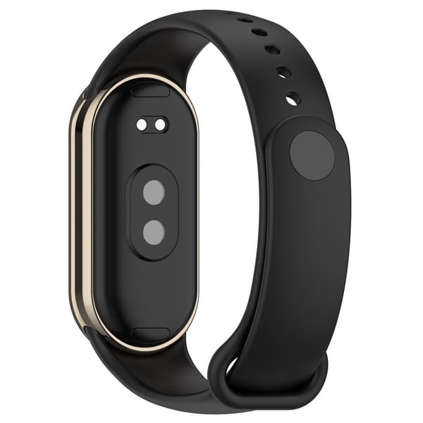 Silikonerem med metalstik til Xiaomi Smart Band 8 - Sort