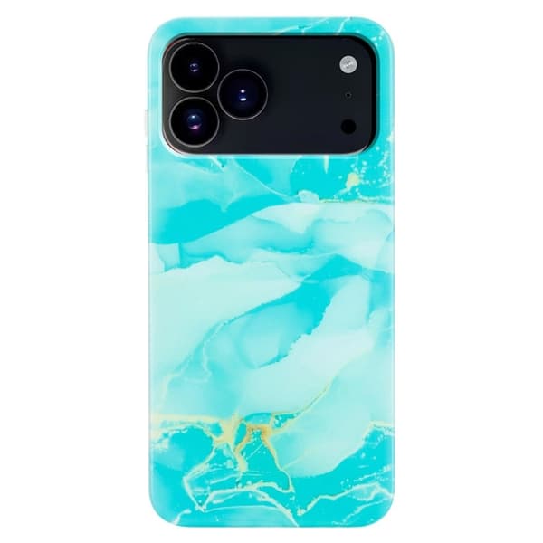Marble design iPhone 17 Pro cover - Grøn