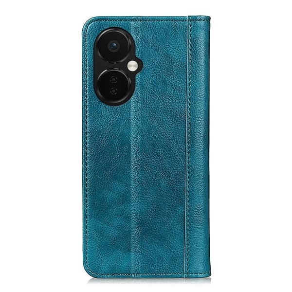 OnePlus Nord CE 3 ægte læderetui med magnetisk lukning - Grøn