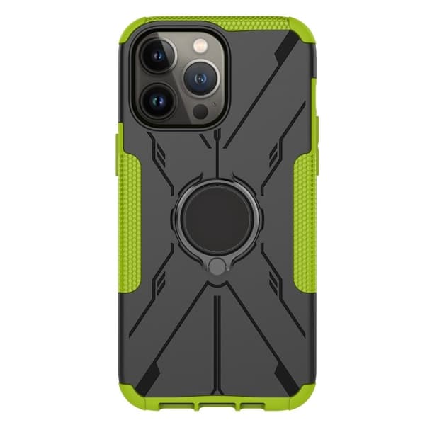 Kickstand-skydd med magnetisk platta för iPhone 14 Pro Max - Grön