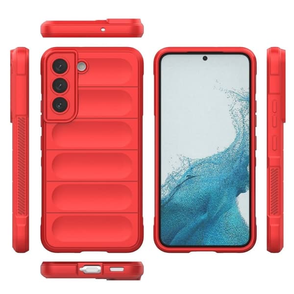 Blødt grebsformet cover til Samsung Galaxy S22 - Rød