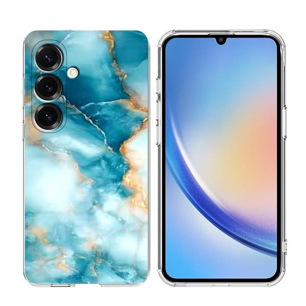 Abstract Samsung Galaxy A54 cover - Blå