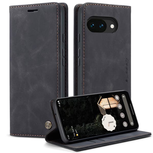 CaseMe Google Pixel 10a vintage-etui - Svart