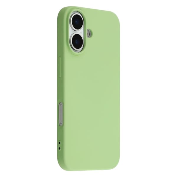 Mikrofiberforet blødt gummi iPhone 17 cover - Matcha-Grøn