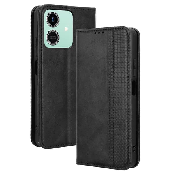 Honor Play10 4G læderetui med pung - Sort