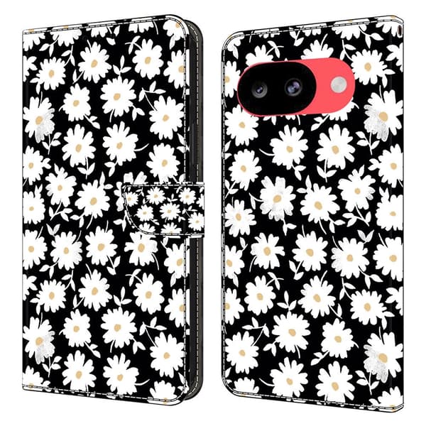 Wonderland Google Pixel 10a flip-etui - Blomster