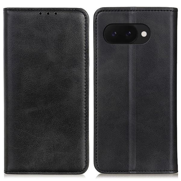 Hållbart konstläder Google Pixel 9a fodral med plånbok - Svart