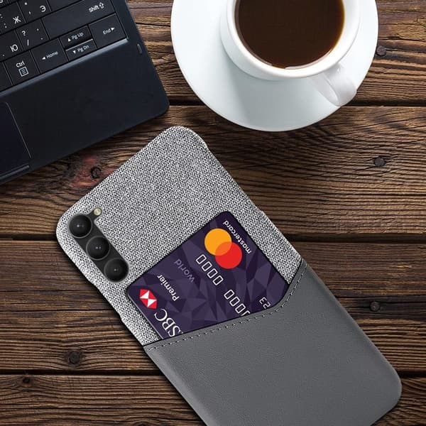 Bofink Samsung Galaxy S23 Kort Cover - Grå