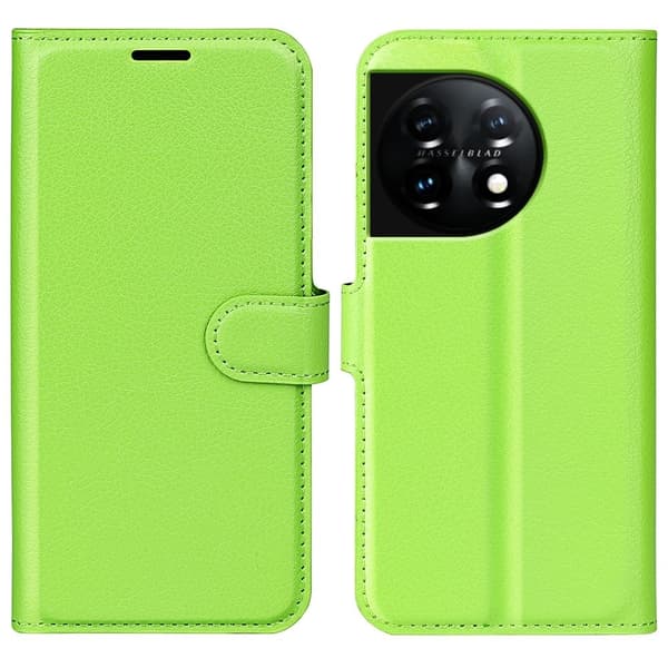 Klassisk OnePlus 11 Flip Etui - Grøn