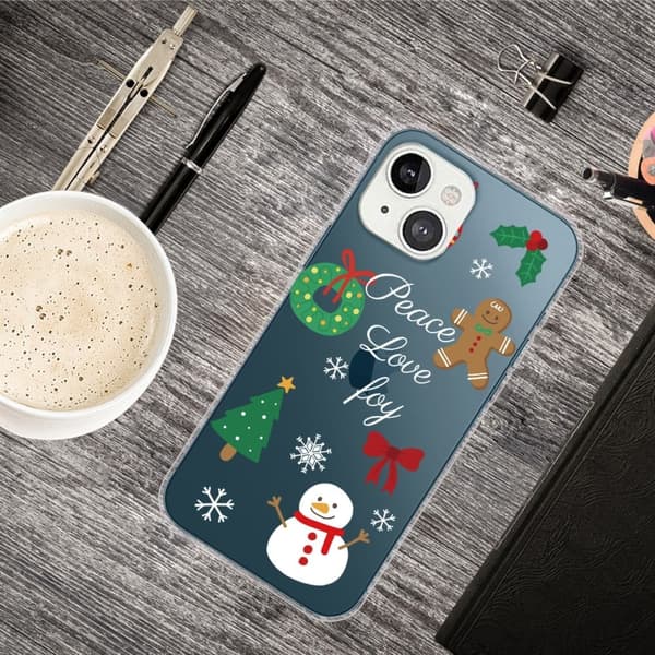 Julfodral till iPhone 14 Plus - Snögubbe