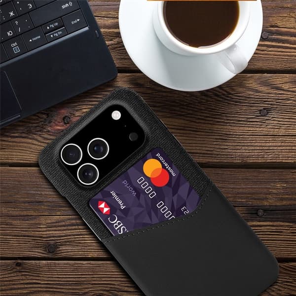Bofink iPhone 17 Pro korttikotelo - Musta