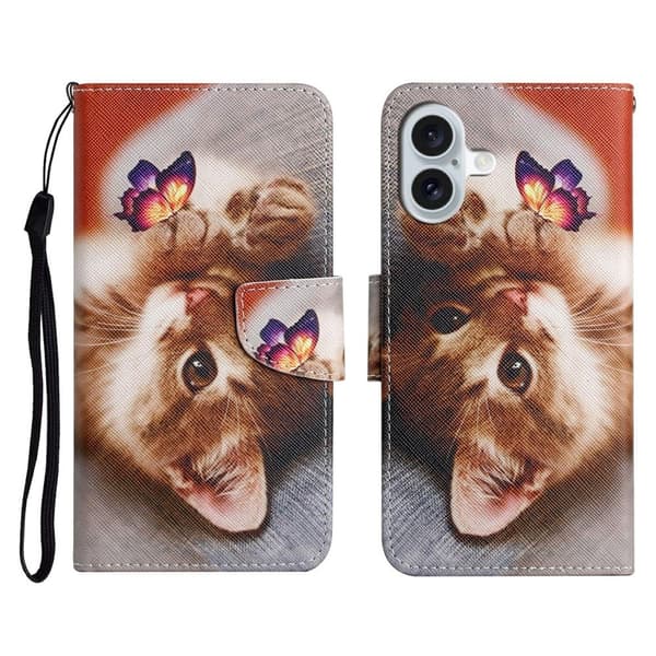 Wonderland iPhone 17 flip kuoret - Perhonen Kissa