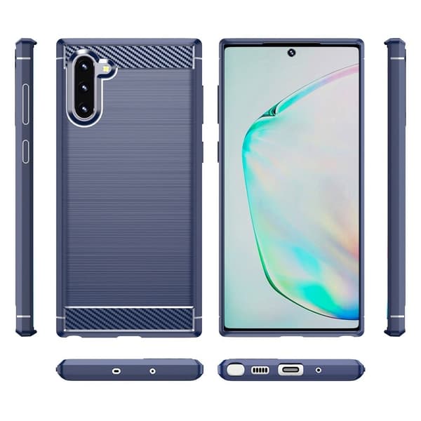 Carbon Flex Suojakotelo Samsung Galaxy Note 10 - Sininen