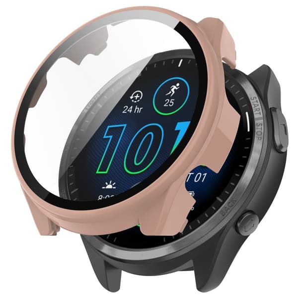 Garmin Forerunner 965 cover med hærdet glas - Lyserød