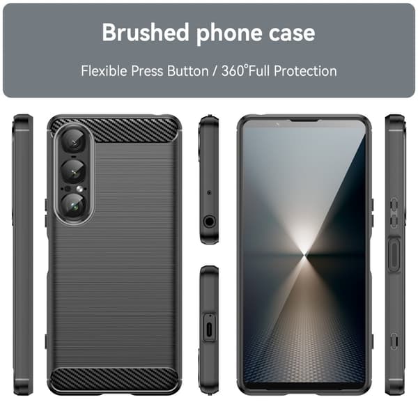 Carbon Flex Sony Xperia 1 VII cover - Sort