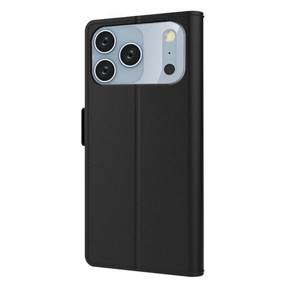 iPhone 17 Pro etui med makeup-spejl i smart design - Sort