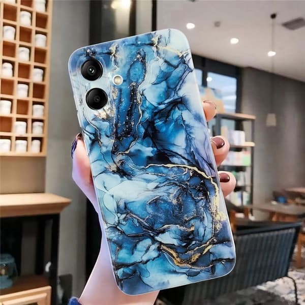 Marmordesign Samsung Galaxy A07 deksel - Grå