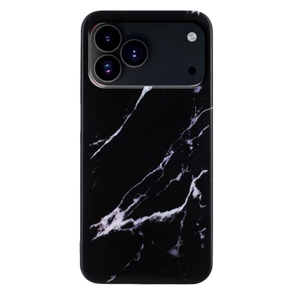 Marble design iPhone 17 Pro Max kotelot - Musta