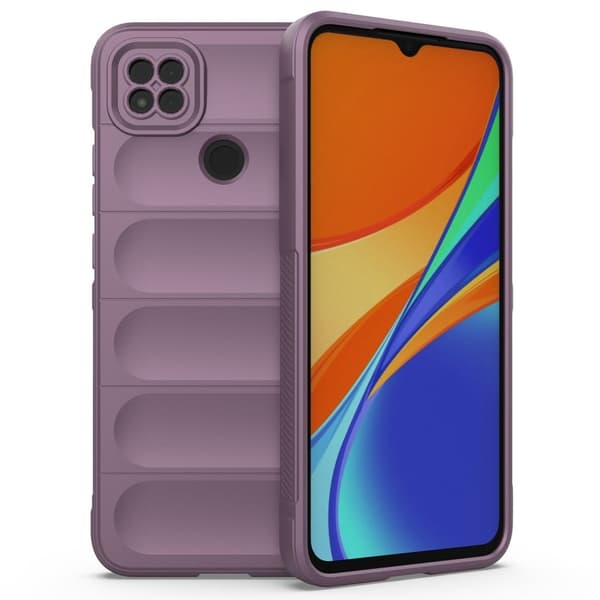 Mjukt greppformat Xiaomi Redmi 9C skal - Lila