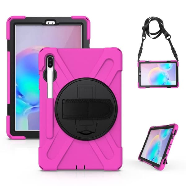 Samsung Galaxy Tab S6 X-Shape hållbart fodral - Ros