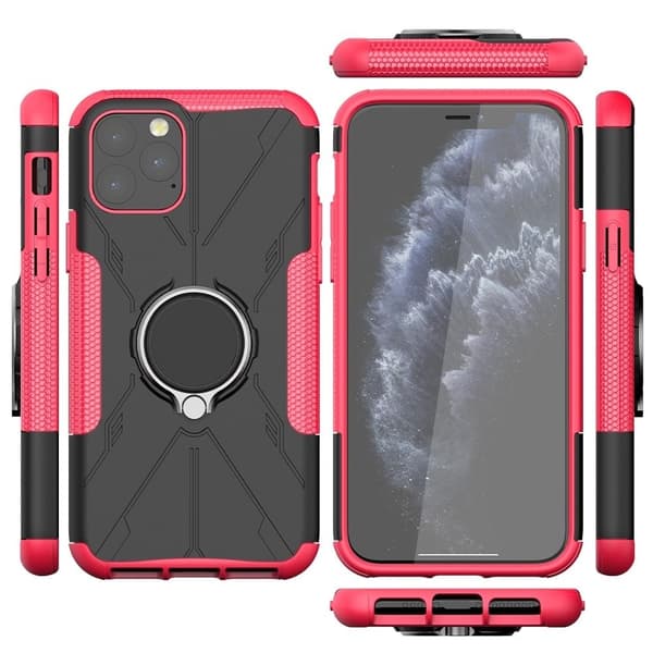 Kickstand-deksel med magnetisk ark for iPhone 11 Pro Max - Rose
