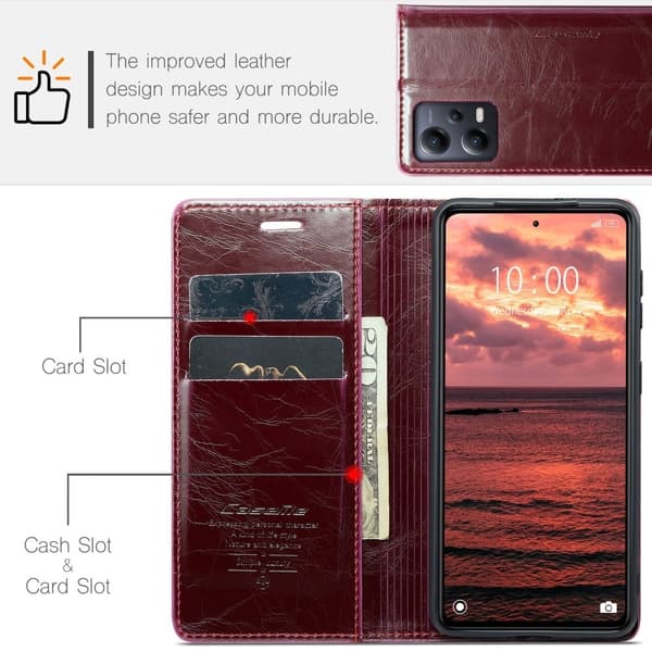 CaseMe Xiaomi Redmi Note 12 Pro Smooth Etui - Vinrød