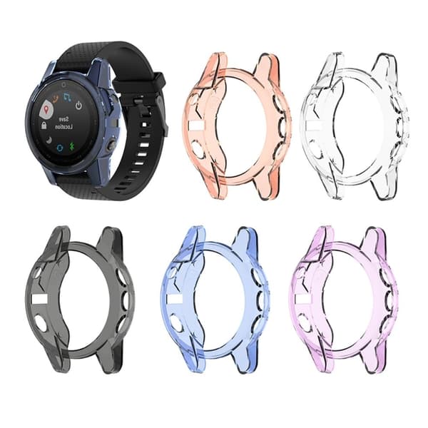 Garmin Fenix 5S / 5S Plus läpinäkyvä suojus - Läpinäkyvä Musta