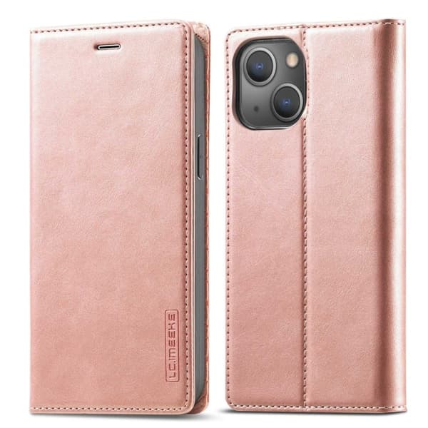 LC.IMEEKE iPhone 14 Plus flip etui - Lyserød