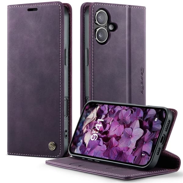 CaseMe iPhone 16 Plus vintage etui - Lilla