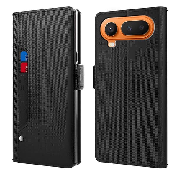 Honor Magic8 Pro Air etui med makeup-spejl i smart design - Sort