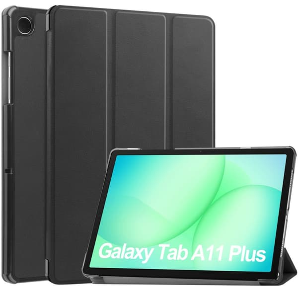 Samsung Galaxy Tab A11+ etui Anti-Drop læderstativ til tablet - Sort