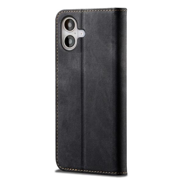 Jeans iPhone 17 flip etui - Svart