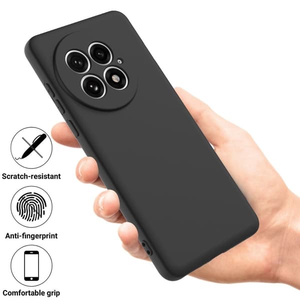 Matte Liquid OnePlus 13 silikone cover - Sort