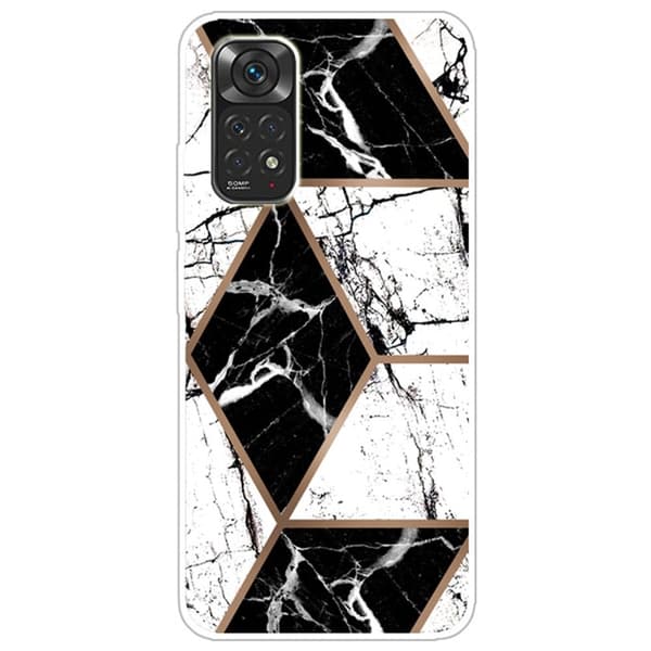 Marble Xiaomi Redmi Note 11 Pro 5G Etui - Sort og Hvid Diamant