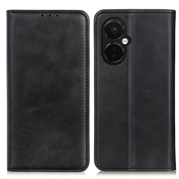 Flip Etui med Pung i Ægte Læder til OnePlus Nord CE 3 - Sort
