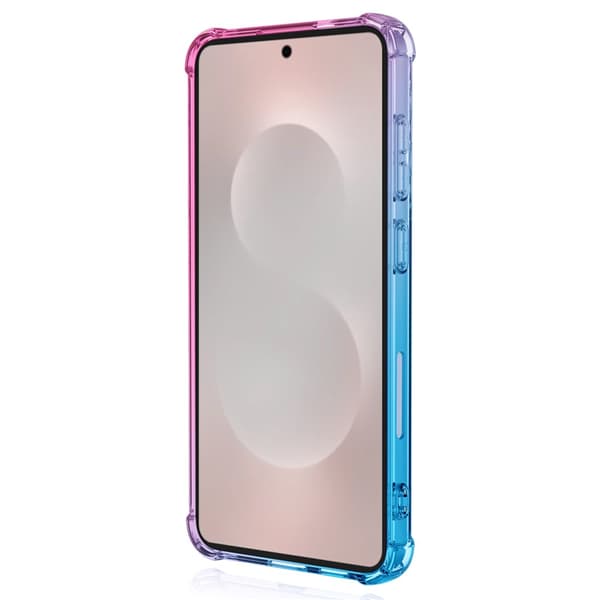 Samsung Galaxy S26-etui med gradientfarge - fleksibelt, støtsikkert mobiletui - Blå / Rosa