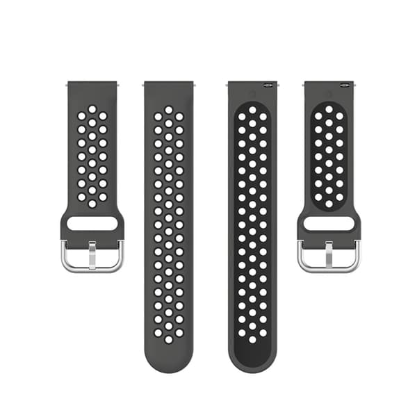 Ticwatch GTX / Pro tofarvet silikone urrem - Sort