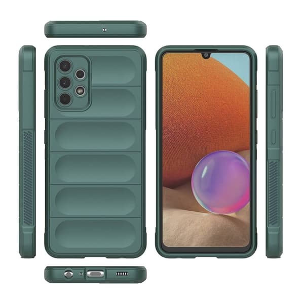 Mjukt greppformat Samsung Galaxy A32 skal - Grön