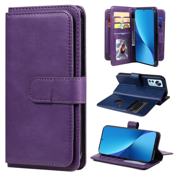 10-slot Pung Etui til Xiaomi 12 Lite - Lilla