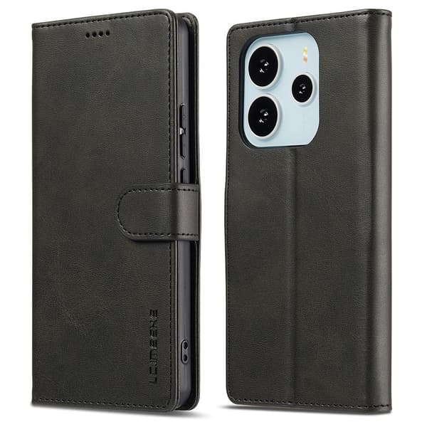 LC.IMEEKE Xiaomi Redmi Note 14 4G flip case - Musta