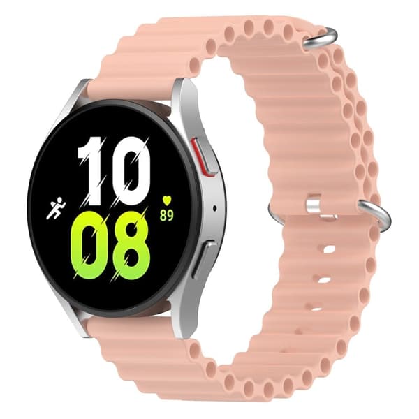 20 mm universal klokkerem i silikon - Rosa