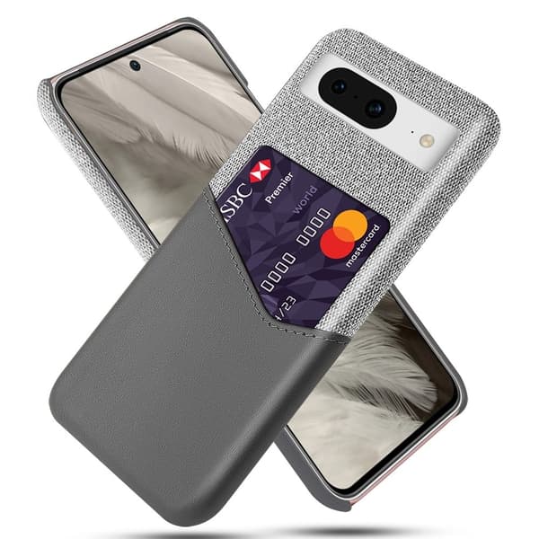 Bofink Google Pixel 8 cover med kortholder - Grå